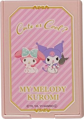 Sanrio My Melody &amp; Kuromi Square Handheld Stand Mirrors Skin Beauty &amp; Personal Care Tools (Happy) Purple
