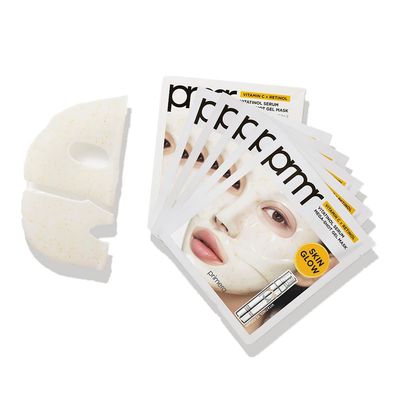 PRIMERA (PRMR Vitatinol Serum Gel Mask - Vitamin C &amp; Retinol for Collagen Synthesis, Overnight Mask with Immediate Pore Tightening, Firming and Hydrating, Real Deep Aposorbtion Technology, 34g x 5EA
