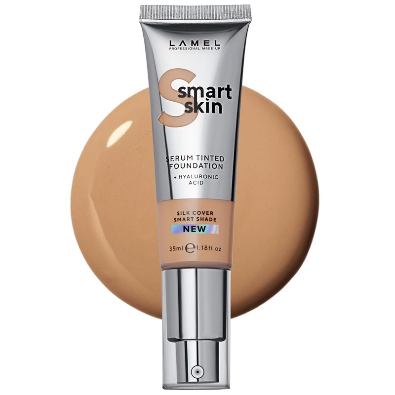 Lamel- Smart Skin Serum Tinted Foundation - 406 Medium Beige | Smoothens skin | Weightless texture| Blurs pores | All-day wear | 35ml