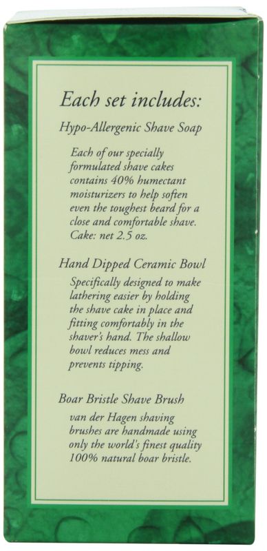 Van Der Hagen Premium Shave Set (2.5 oz. Soap, Bowl, Brush)