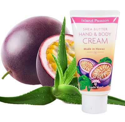 Island Soap and Candle Works Shea Butter Body Cream for Men and Women - Body Moisturizer for Dry Skin - Beauty and Personal Care - Hawaiian Gifts - Island Passion, 3 Fl oz. Bottle