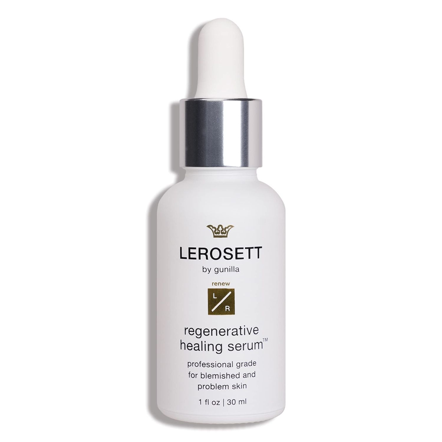 LEROSETT Serum for Acne Scarring Healing, Redness, Breakouts, Blemishes, Irritation, Razor Burn, Hydrate &amp; Soothes Skin, Natural Serum. Plant Based Vegan - 1 oz