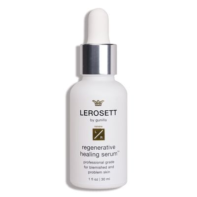 LEROSETT Serum for Acne Scarring Healing, Redness, Breakouts, Blemishes, Irritation, Razor Burn, Hydrate &amp; Soothes Skin, Natural Serum. Plant Based Vegan - 1 oz