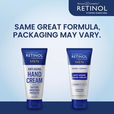Retinol Anti-Aging Hand Cream - The Original Brand For Younger Looking Hands -Rich, Velvety Hand Cream Conditions & Protects Skin, Nails & Cuticles (Men's)