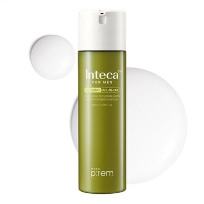 MAKE P:REM Inteca Soothing All in One Lotion for Men, After Shave Cream for Men, Korean Skin Care, 6.76 fl. oz, 200ml