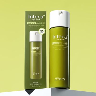 MAKE P:REM Inteca Soothing All in One Lotion for Men, After Shave Cream for Men, Korean Skin Care, 6.76 fl. oz, 200ml
