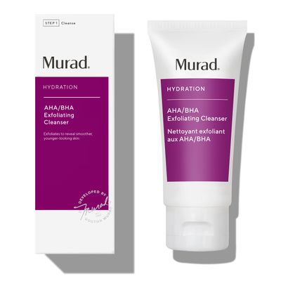 Murad AHA/BHA Exfoliating Cleanser - Hydration Exfoliating &amp; Moisturizing Salicylic, Lactic and Glycolic Acid Face Wash - Creamy Skin Smoothing Treatment Backed by Science, Travel size, 2 Fl Oz