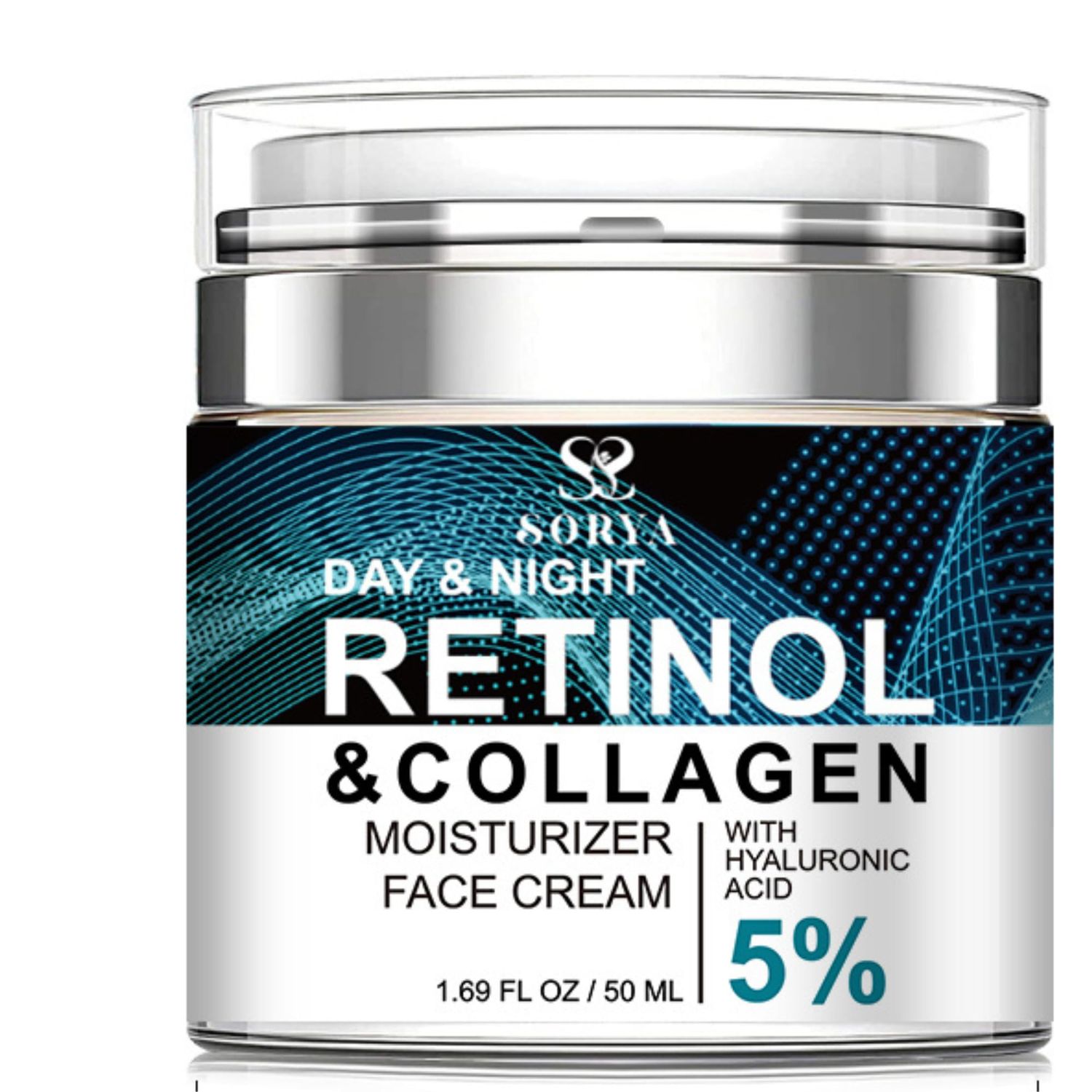 SORYA Skin Care Retinol Facial Moisturizer Hydrating with Hyaluronic Acid, Skincare Face Cream to Reduce Wrinkles Powerful Day and Night Anti-Aging Cream