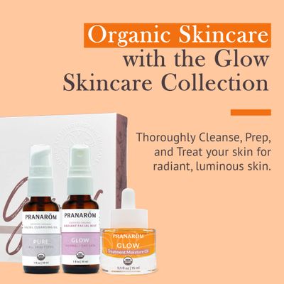 Pranarom Skincare Collection - Set of 100% Pure &amp; Organic Essential Oil Facial Cleanse, Moisture Oil, &amp; Facial Mist (Aloe Vera)