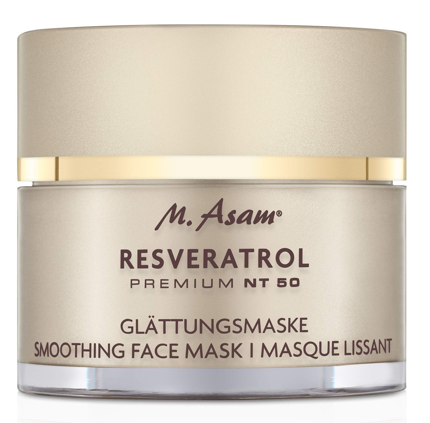 M. Asam Resveratrol Premium NT50 Smoothing Face Mask - Anti-aging face mask skin care with concentrated resveratrol &amp; hyaluronic acid for increased radiance, facial care, 1.69 Fl Oz