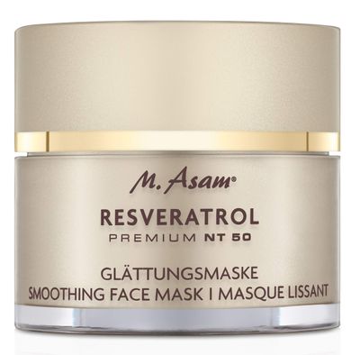 M. Asam Resveratrol Premium NT50 Smoothing Face Mask - Anti-aging face mask skin care with concentrated resveratrol &amp; hyaluronic acid for increased radiance, facial care, 1.69 Fl Oz