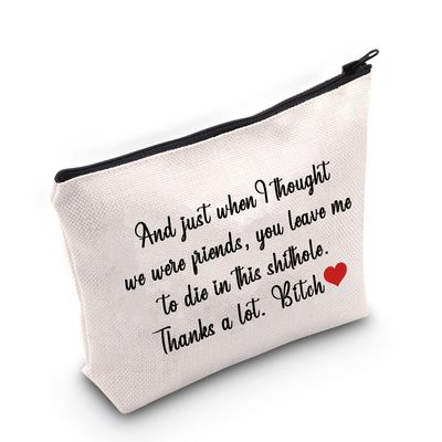 LEVLO Coworker Leaving Gifts When I Thought We Were Friends Makeup Bags Going Away Retirement Gifts for Boss Coworkers (When I Thought We Were Friends)