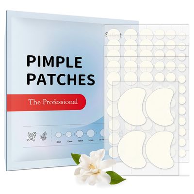 Safirst Ache Patches Crescent Shaped for Large Breakouts Hydrocolloid Pimple Absorbing Patch 5 Size 204 Counts Spot Blemish Invisible Stickers Zit Dot Cover with Tea Tree Oil Face Emergency Treatment