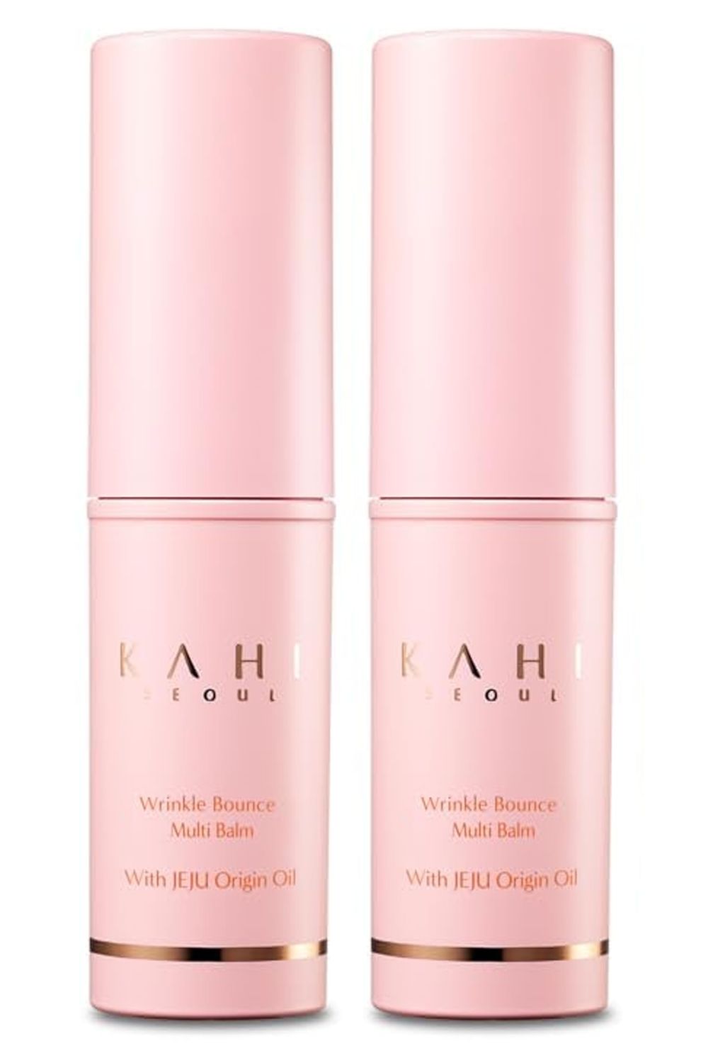 KAHI Wrinkle Bounce Multi Balm - DUO EDITION | All-in-One Hydrating Balm Eye Cream Make Up Base &amp; Moisture Balm Stick | Daily Moisturizer Stick with Salmon-derived sodium DNA (0.64 oz)