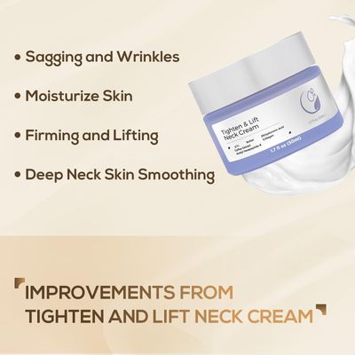 WINTER PLUM Neck Firming Cream Tighten and Lift Neck Cream Neck Creams for Tightening and Firming Neck and Dcollet Neck Cream- Moisturizes Lifting &amp; Recovery - 1.7oz