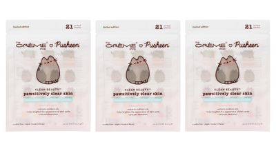 The Crme Shop X PUSHEEN KLEAN BEAUTY Pawsitively Clear Skin Infused Hydrocolloid Blemish Patches | Salicylic Acid, Oil-Absorbing, Breakout Preventing | Vegan &amp; Cruelty-Free (Set of 3)