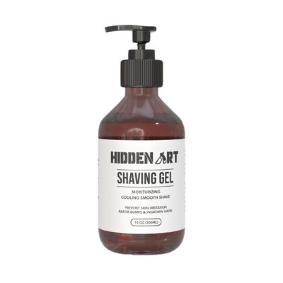 Hidden Art Luxury Shaving Gel for Men, Ideal for Sensitive Skin, Enriched with Natural Ingredients for Ultimate Skin Care, 1 Bottle, 10 Ounces