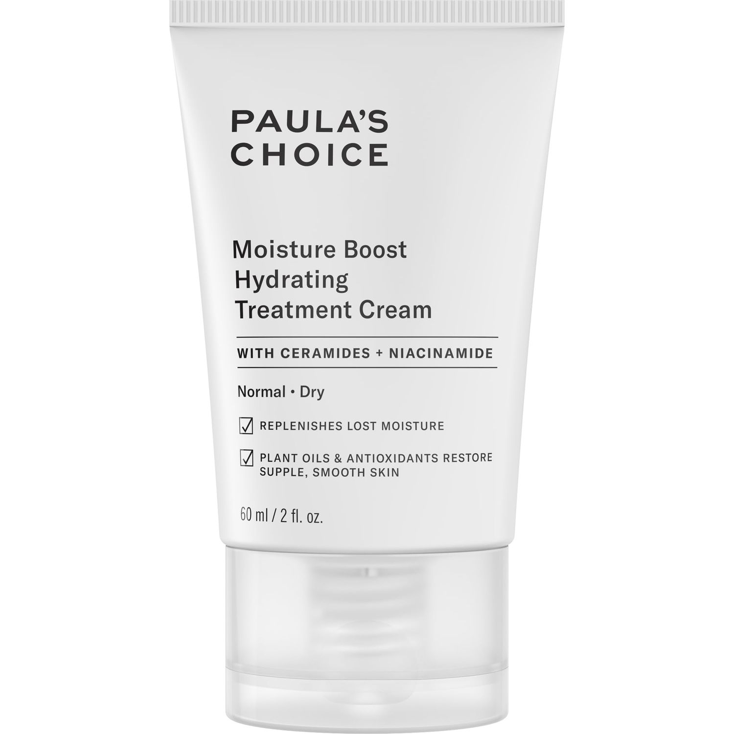 Paula&#39;s Choice MOISTURE BOOST Hydrating Treatment Cream, Niacinamide &amp; Hyaluronic Acid, Face Moisturizer for Dry Skin, 2 Ounce