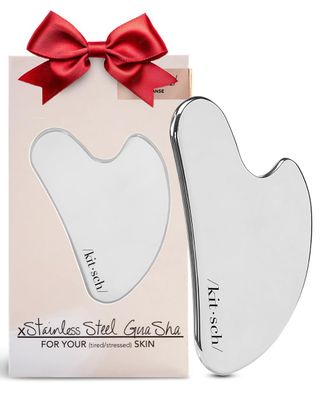 Kitsch Stainless Steel Gua Sha Facial Tools, Lymphatic Drainage Massager for Face, Chin &amp; Jawline Sculpting, Body Guasha Tool for Muscle Tension, Manual Massage Stick for Skin Care Gifts for Mom Women