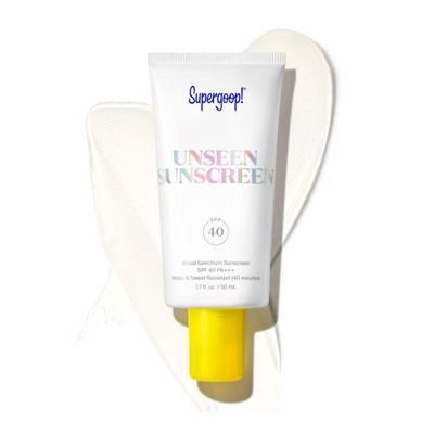 Supergoop! Unseen Sunscreen - SPF 40 - Invisible, Broad Spectrum Face Sunscreen + Makeup-Gripping Primer - Weightless, Scentless, Oil Free - For All Skin Types &amp; Skin Tones - 1.7 fl oz