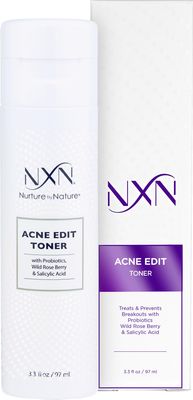 NxN Acne Facial Toner with Salicylic Acid, Witch Hazel, Probiotics &amp; Natural Multi-Fruit Extracts Alcohol Free Treatment for All Skin Types