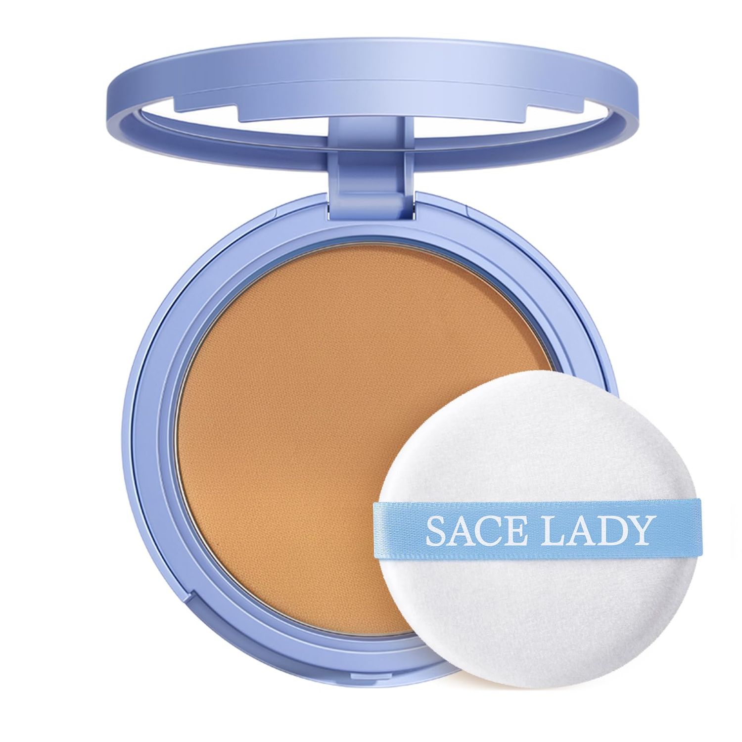 SACE LADY Face Powder Waterproof Sets Makeup, Controls Shine, Smooth Fine Lines for Flawless Lightweight Finish, Long Lasting Matte Compact Setting Powder Cosmetics Cruelty-free, 0.35oz