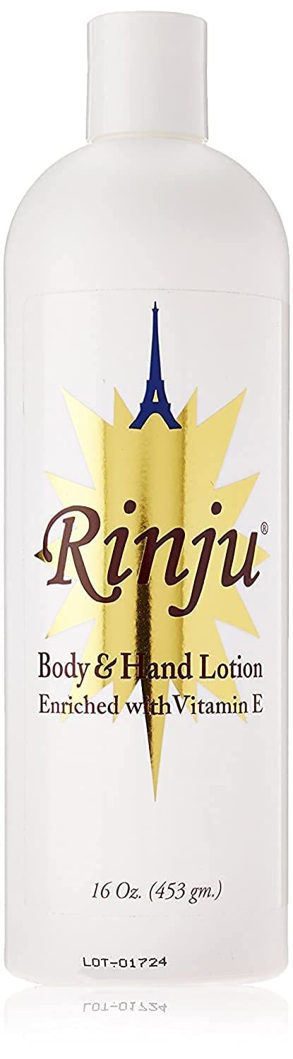 Rinju Body &amp; Hand Lotion - Non-Greasy Lotion for Women &amp; Men - 16 Oz Enriched with Vitamin E for Extremely Dry Skin - Skin Care Essentials