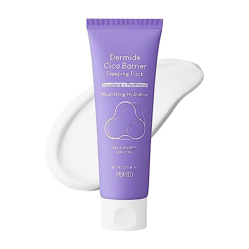 PURITO Dermide Cica Barrier Sleeping Pack 2.7 fl.oz / 80ml ceramide and centella, night cream, sensitive type, moisture pack