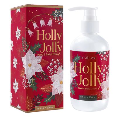 ROMIIE ZOI Christmas Hand &amp; Body Lotion with Moisturizing Shea Butter for All Skin Type- Holly Jolly - Citrus &amp; Pine Scent - 236 ML / 8 FL OZ