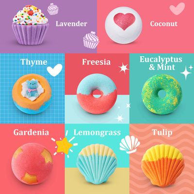 Perjoy Bath Bombs Gifts for Women, Bath Bombs for Kids Girls, 8pcs Organic Bath Bombs, Bubble Bath Self Care Birthday Gifts for Women & Her, Mothers Day Gifts for Wife Mom from Daughter