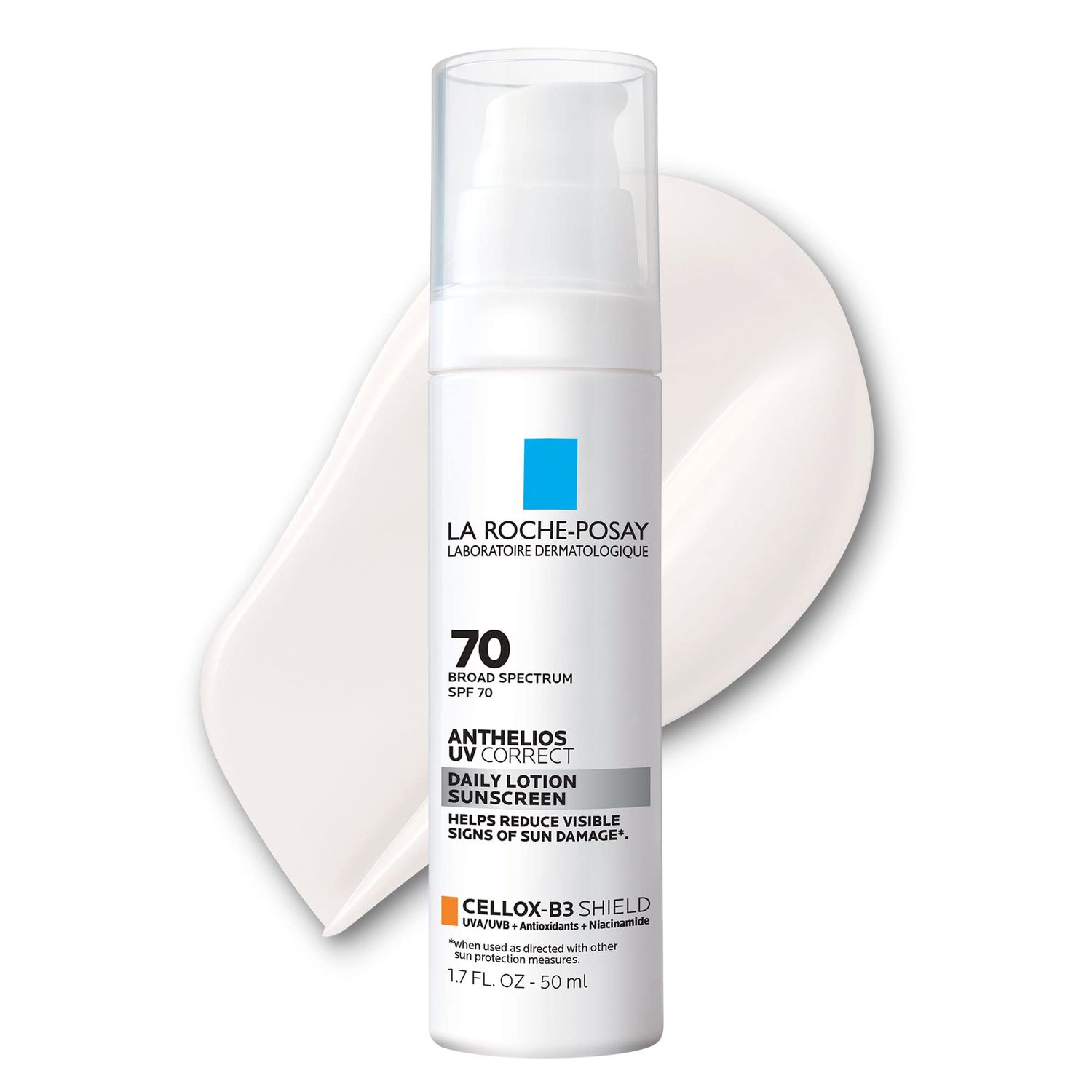 La Roche-Posay Anthelios UV Correct Sunscreen Moisturizer SPF 70, Daily Anti-Aging Face Moisturizer with Niacinamide to Even Skin Tone &amp; Fine Lines, Sun Protection for Sensitive Skin