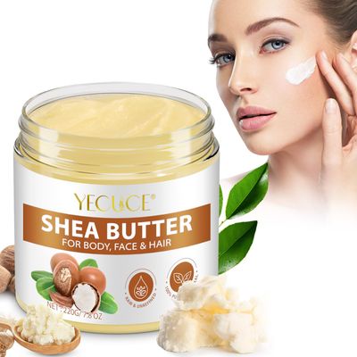 Jiugonggang Pure Organic Shea Butter Raw, Unrefined Body &amp; Face Butter, 100% Pure &amp; Natural Body Butter for Dry, Cracked Skin, Stretch Marks &amp; Anti-Aging, 7.76 oz