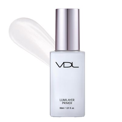 VDL Lumilayer Primer (Glowy Finish, 1.01fl oz) - Illuminating Pearl Makeup Base for Glowing Skin. Korean Makeup. Hydrating Radiance