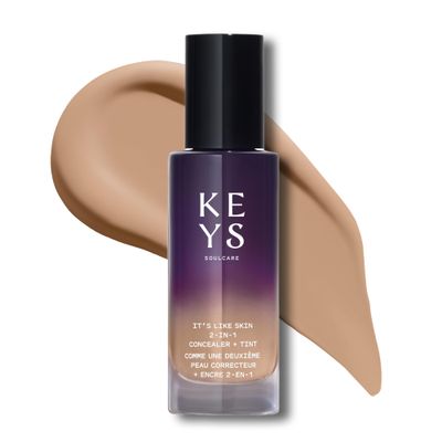 Keys Soulcare It&#39;s Like Skin 2-In-1 Concealer + Tint, Brightens &amp; Blurs with Niacinamide &amp; Squalane for Radiant Skin, Vegan, Cruelty-Free, 1 Fl Oz
