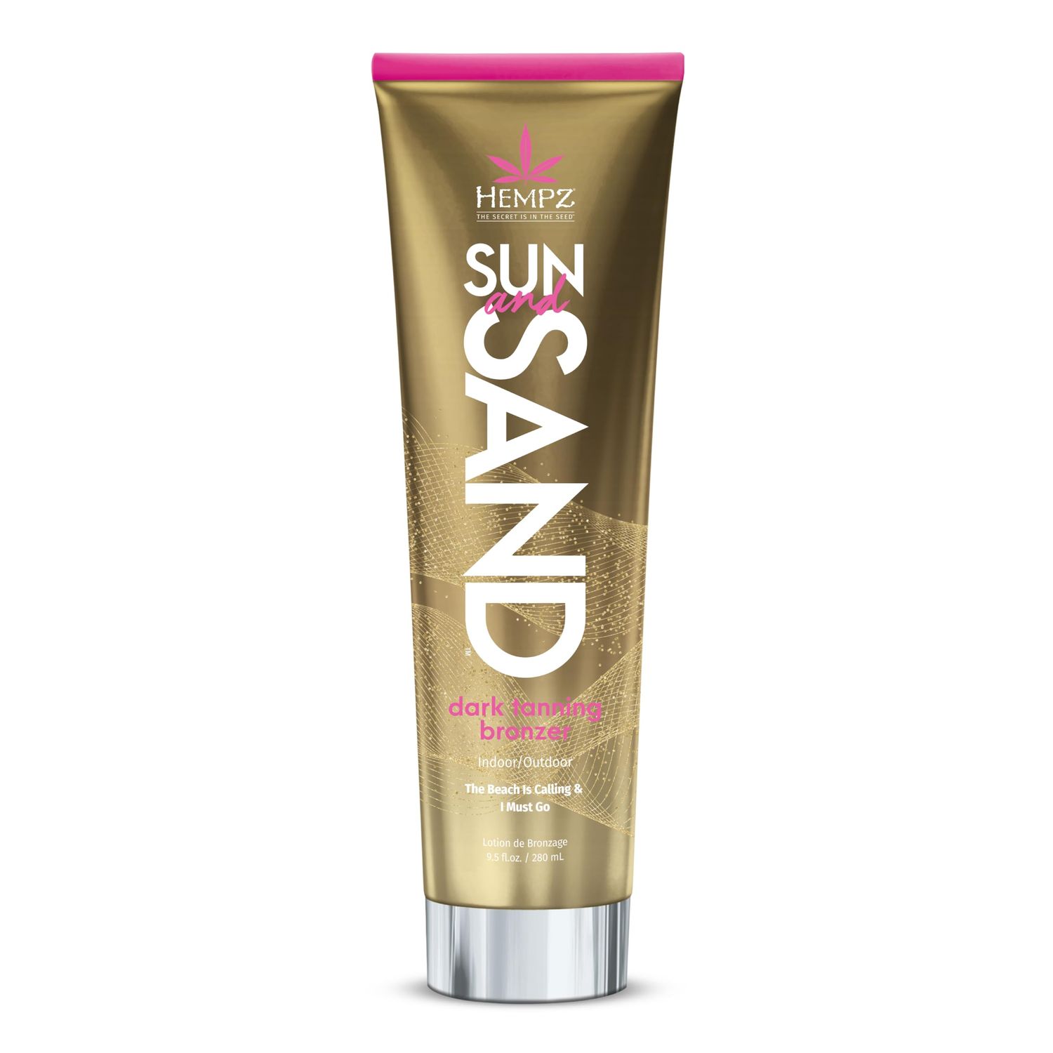 Hempz Sun &amp; Sand Dark Tanning Bronzer Lotion for Indoor Tanning Bed or Outdoors - 9.5 oz