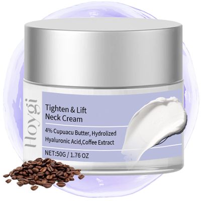 HOYGI Neck Firming Cream, Anti Aging Smooth Tighten Skin Wrinkles Lift and Firm Cream for Sagging Skin and Neck Moisturizing, 1.76 oz