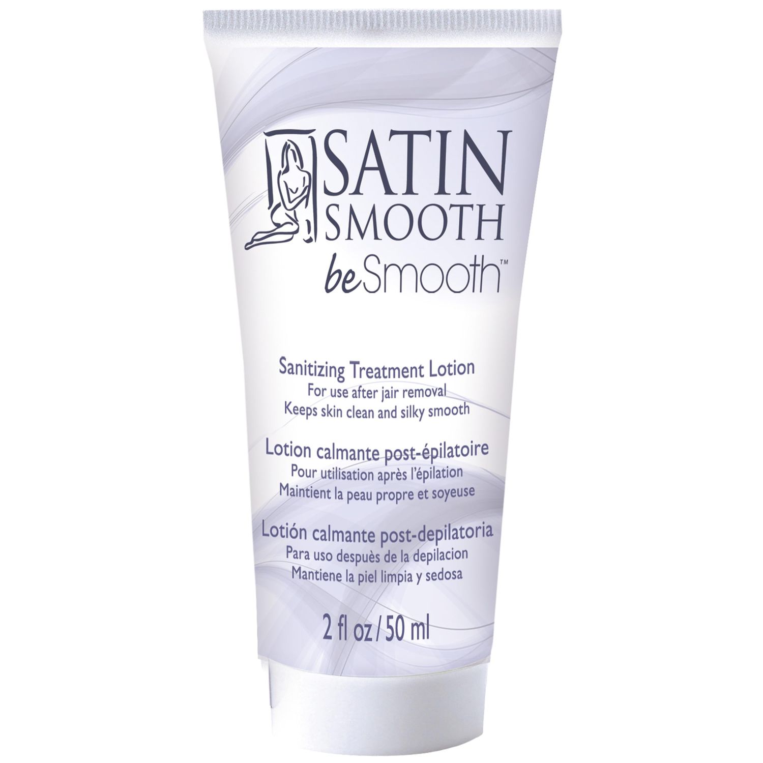 SATIN SMOOTH beSmooth Soothing Skin Treatment Lotion, Hydrating Post-Wax Moisturizer, Silky Smooth Finish, Calms and Nourishes Skin, 2 fl oz