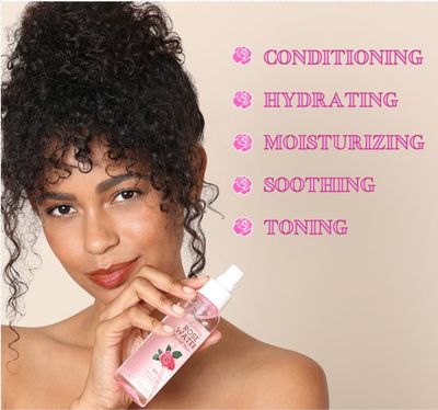 NATURE WELL Rose Water Hydrating Facial Toner Mist for Dewy &amp; Radiant Skin, 100% Vegan, Refreshing, Conditioning, Soothing, Redness Reducing, Perfect for Travel, 4 Fl Oz