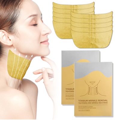 Spalgke Golden Glow Neck Mask - Neck Wrinkle Patches Hydrating Neck Mask Patches Moisturizing Neck Wrinkle Pads for Skincare 5PCS (5 Count (Pack of 2))