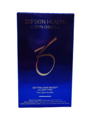 ZO SKIN HEALTH Getting Skin Ready Travel Kit incl. Gentle Cleanser 2 Fl Oz, Exfoliating Polish 0.57 Oz, 30 Complexion Renewal Pads