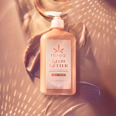 Hempz Glow Getter Body Lotion, Hydrating Moisturizer with Shimmer, 17 oz.