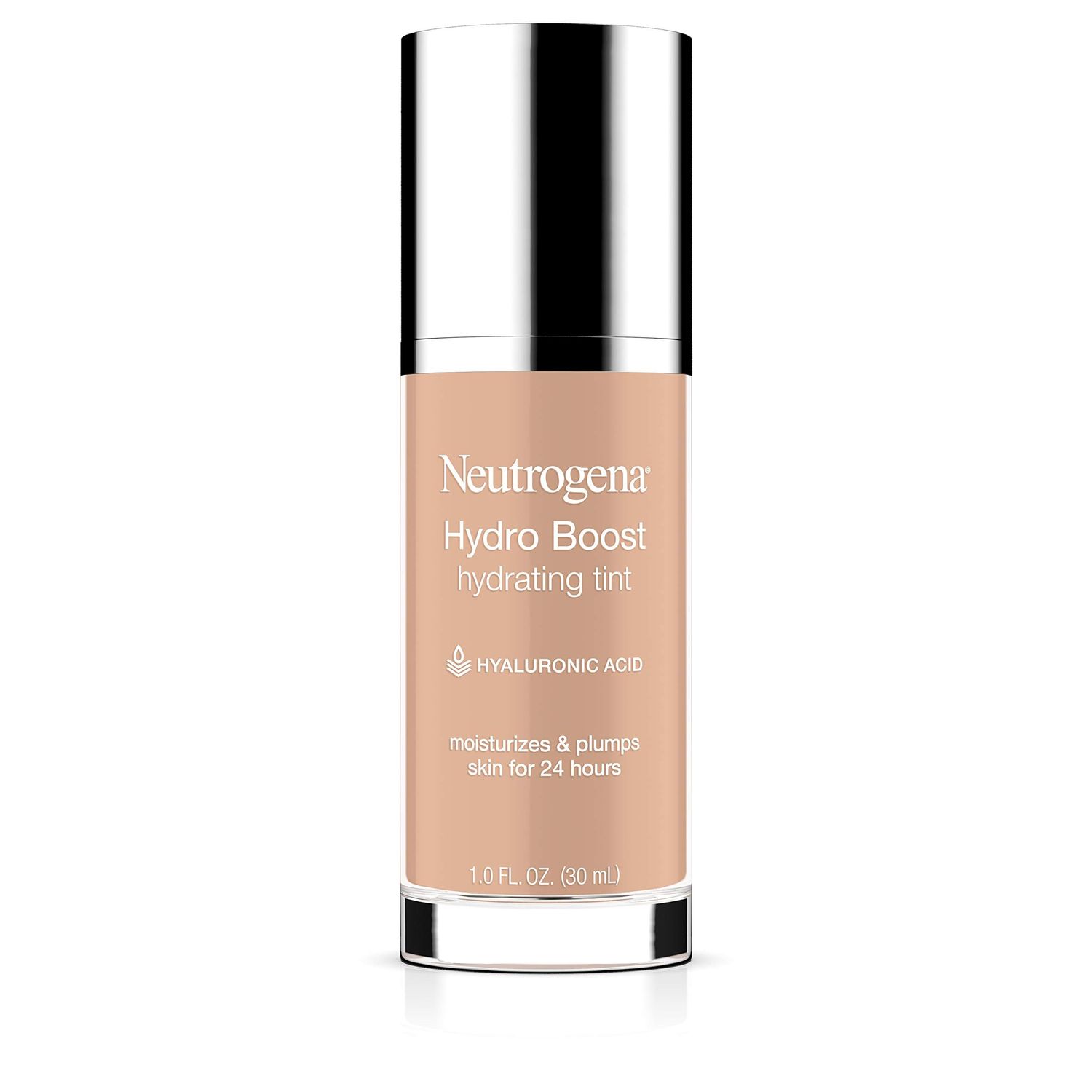 Neutrogena Hydro Boost Hydrating Tint with Hyaluronic Acid, Lightweight Water Gel Formula, Moisturizing, Oil-Free &amp; Non-Comedogenic Liquid Foundation Makeup, 30 Buff Color, 1.0 fl. oz