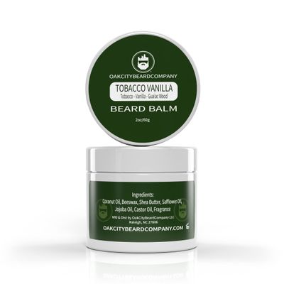 Oak City Beard Company - Tobacco Vanilla - 2 Ounce - Beard Balm - Tobacco - Vanilla - Guaiac Wood - Beard Conditioner