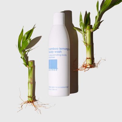 LATHER - Bamboo Lemongrass Natural Body Wash, 8 fl oz - Shower Gel Cleanser - Body Soap - Essential Oils - Green Tea, Aloe Vera, Jasmine - All Skin Types, Vegan, Cruelty Free - Beauty & Skincare
