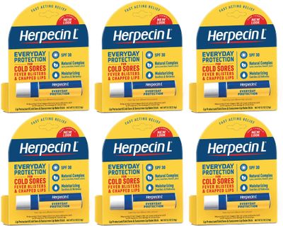 Herpecin-L Everyday Protection SPF 30 Lip Balm 0.1 Oz. - Pack of 6