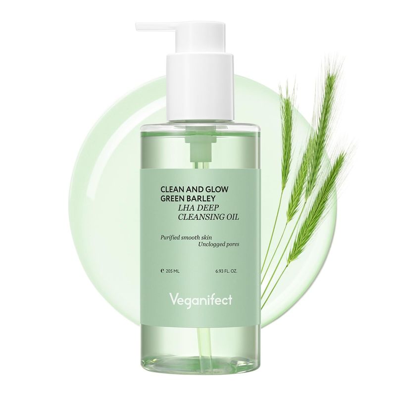 VEGANIFECT LHA Deep Cleansing Oil, Makeup, Blackhead and Whitehead Remover, Korean Skin Care, Vegan, 6.93 Fl Oz