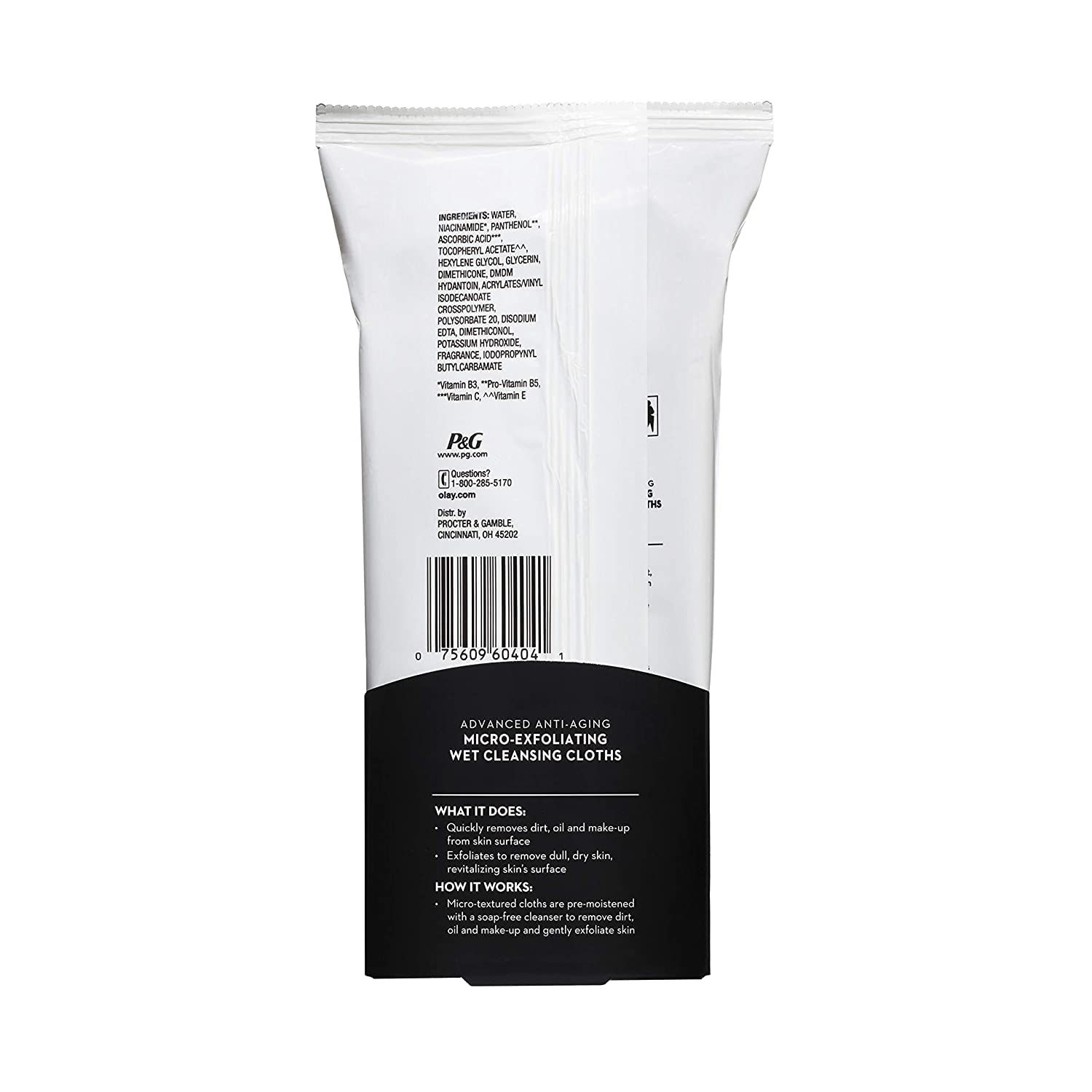 OLAY Regenerist Advanced Anti-Aging Micro-Exfoliating Cleansing Cloths 30 Each (Pack of 4)
