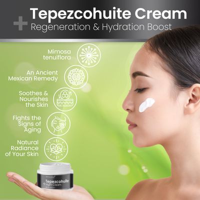 Tepezcohuite Cream Original Enhanced Formulation with Mexican Origins Mexico Night Cream Tepesquehuite Crema Beauty Products from Milagrosa Tepezcohuite Powder Para La Cara Skin Care 2oz