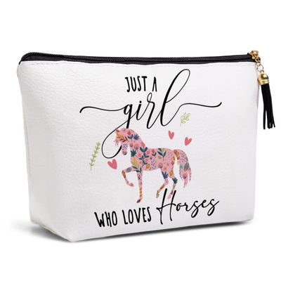 Horse Gifts for Women Horse Stuff Horse Gifts for Women Horse Lover Gift Funny Birthday Gifts for Teen Women Women Niece Sisters Friend Horse Makeup Bag Travel Toiletry Bag A Women Who Loves Horses