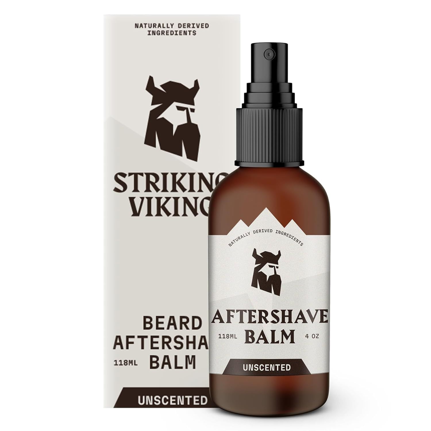 Striking Viking Shaving Products for Men - Unscented (4 oz Bottle) - Unscented Aftershave for Men for Skin Protection - After Shave Balm for Men (4.0 Fl Oz, Unscented)